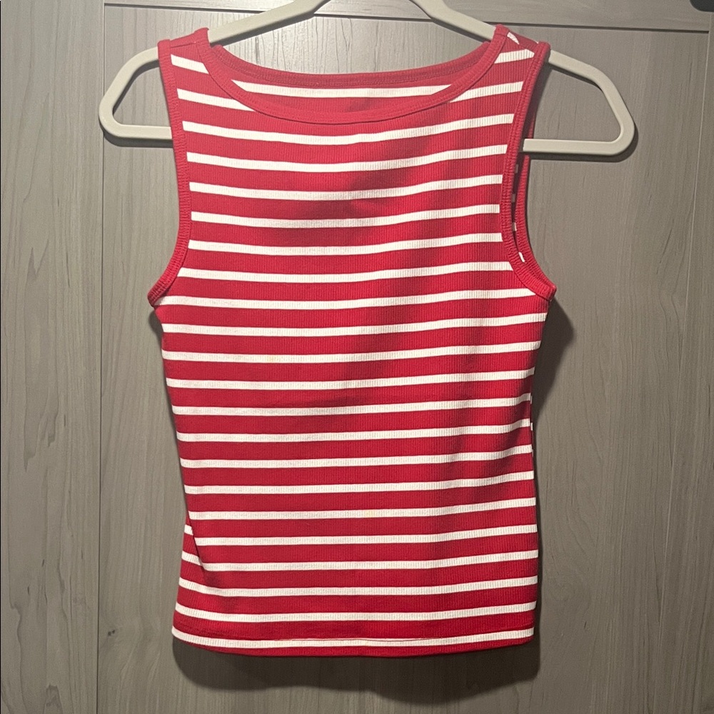 Wild Fable Red and White Striped Tank Top